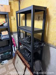 MaxSold Auction: Lot of 3 Black Plastic Shelving - Markham (Ontario, Canada) SELLER MANAGED Moving Online Auction - Winter Creek Crescent