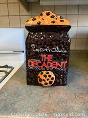 MaxSold Auction: Vintage 1990s President's Choice "The Decadent Chocolate Chip Cookie" Ceramic Cookie Jar - Markham (Ontario, Canada) SELLER MANAGED Moving Online Auction - Winter Creek Crescent