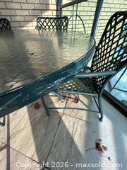 MaxSold Auction: Patio Dining Set with Umbrella - Burlington (Ontario, Canada) PARTNER MANAGED Downsizing Online Auction - Cumberland Avenue (STORAGE)