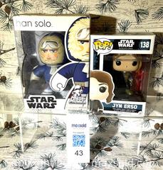 MaxSold Auction: Star Wars Han Solo and Jyn Erso Figurines - Lakeland (Florida, USA) SELLER MANAGED Downsizing Online Auction - West Socrum Loop Road