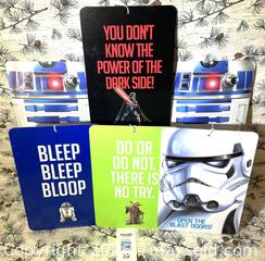 MaxSold Auction: Star Wars Placards 6 pieces - Lakeland (Florida, USA) SELLER MANAGED Downsizing Online Auction - West Socrum Loop Road