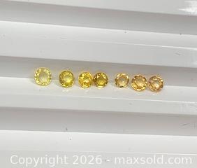 MaxSold Auction: BEAUTIFUL! (1.69ctw)  NATURAL YELLOW ROUND SAPPHIRE GEMSTONES! - Toronto (Ontario, Canada) PARTNER MANAGED Downsizing Online Auction - Queen Street East