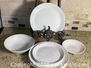 MaxSold Auction: Johnson Brothers Ironstone Dinnerware Set, White - Made in England 9Pcs - Toronto (Ontario, Canada) SELLER MANAGED Downsizing Online Auction - O'connor Drive (CONDO)