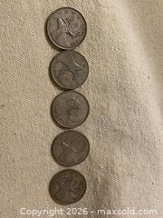 MaxSold Auction: Lot of 5 Silver Canadian 25¢ Coins - Toronto (Ontario, Canada) SELLER MANAGED Downsizing Online Auction - O'connor Drive (CONDO)