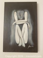 MaxSold Auction: MCM Original Acrylic Minimalist Portrait on Stretched Canvas (Gallery Wrap) - 16x24 - Toronto (Ontario, Canada) SELLER MANAGED Downsizing Online Auction - O'connor Drive (CONDO)