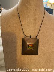 MaxSold Auction: Mid-Century Modern 925 Pendant Necklace with Silver Snake Chain made in Italy - Toronto (Ontario, Canada) SELLER MANAGED Downsizing Online Auction - O'connor Drive (CONDO)