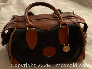 MaxSold Auction: Vintage Dooney & Bourke Black Pebbled Leather Satchel/Shoulder Tote - Toronto (Ontario, Canada) SELLER MANAGED Downsizing Online Auction - O'connor Drive (CONDO)