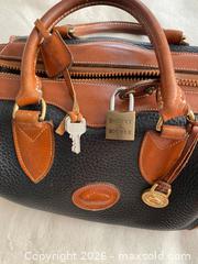 MaxSold Auction: Vintage Dooney & Bourke Black Pebbled Leather Satchel/Shoulder Tote - Toronto (Ontario, Canada) SELLER MANAGED Downsizing Online Auction - O'connor Drive (CONDO)