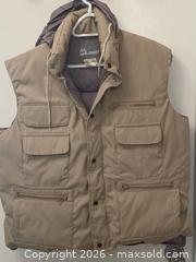 MaxSold Auction: Vintage North Country Eaton Tan Puffer Vest with Hood, Size L - Toronto (Ontario, Canada) SELLER MANAGED Downsizing Online Auction - O'connor Drive (CONDO)