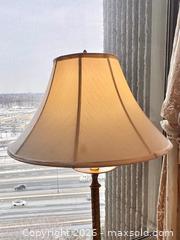 MaxSold Auction: Floor Lamp with Antique Brass Finish and Fabric Shade - Toronto (Ontario, Canada) SELLER MANAGED Estate Sale Online Auction - Lake Shore Boulevard West (CONDO)