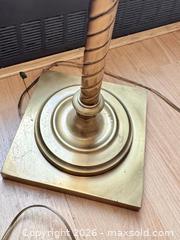 MaxSold Auction: Floor Lamp with Antique Brass Finish and Fabric Shade - Toronto (Ontario, Canada) SELLER MANAGED Estate Sale Online Auction - Lake Shore Boulevard West (CONDO)