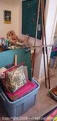 MaxSold Auction: Craft & Sewing Supplies Lot with Wooden Easel and Cork Board C - Toronto (Ontario, Canada) Downsizing Online Auction - Century Drive