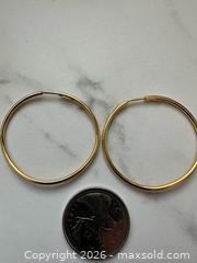 MaxSold Auction: 14kt yellow gold hoop earrings  - Oshawa (Ontario, Canada) SELLER MANAGED Estate Sale Online Auction -  Maddock Drive
