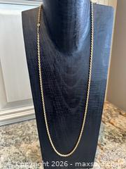 MaxSold Auction: 31” long 14kt gold rope chain  - Oshawa (Ontario, Canada) SELLER MANAGED Estate Sale Online Auction -  Maddock