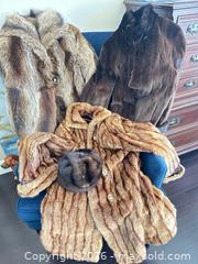 MaxSold Auction: 3 Real Fur jackets and hat  - Oshawa (Ontario, Canada) SELLER MANAGED Estate Sale Online Auction -  Maddock
