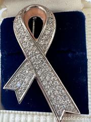 MaxSold Auction: 925 silver breast cancer awareness brooch  - Oshawa (Ontario, Canada) SELLER MANAGED Estate Sale Online Auction -  Maddock Drive