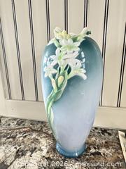 MaxSold Auction: Franz Porcelain Decorative Vase (1893)  Floral Blue Green White - Oshawa (Ontario, Canada) SELLER MANAGED Estate Sale Online Auction -  Maddock Drive