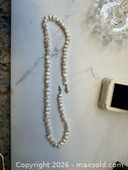 MaxSold Auction: Freshwater pearl necklace with 14kt gold clasp  - Oshawa (Ontario, Canada) SELLER MANAGED Estate Sale Online Auction -  Maddock Drive