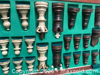 MaxSold Auction: handmade wooden chess set with a folding board.  - Oshawa (Ontario, Canada) SELLER MANAGED Estate Sale Online Auction -  Maddock Drive