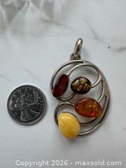 MaxSold Auction: Sterling silver Amber pendant and ring  - Oshawa (Ontario, Canada) SELLER MANAGED Estate Sale Online Auction -  Maddock Drive
