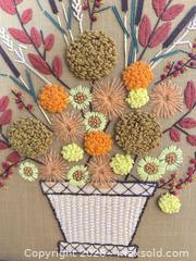 MaxSold Auction: vintage 1970s Paragon "Fall Bouquet" crewel embroidery picture  - Oshawa (Ontario, Canada) SELLER MANAGED Estate Sale Online Auction -  Maddock Drive