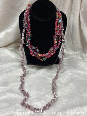 MaxSold Auction: 2 Pink & Purple Beaded Necklaces - Idaho Springs (Colorado, USA) PARTNER MANAGED Estate Sale Online Auction - Idaho Street