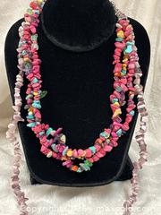 MaxSold Auction: 2 Pink & Purple Beaded Necklaces - Idaho Springs (Colorado, USA) PARTNER MANAGED Estate Sale Online Auction - Idaho Street