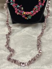 MaxSold Auction: 2 Pink & Purple Beaded Necklaces - Idaho Springs (Colorado, USA) PARTNER MANAGED Estate Sale Online Auction - Idaho Street