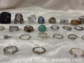 MaxSold Auction: 35 Fantasy Rings Random sizes / shapes - Idaho Springs (Colorado, USA) PARTNER MANAGED Estate Sale Online Auction - Idaho Street