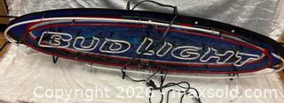 MaxSold Auction:  Bud light Neon Giant 55 inch LARGE Liquor Store Display long oval Surf Board size - Idaho Springs (Colorado, USA) PARTNER MANAGED Estate Sale Online Auction - Idaho Street