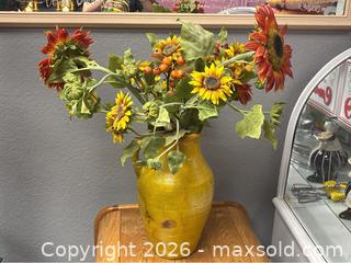 MaxSold Auction: Large Sunflower Yellow Vase with Sunflower - Idaho Springs (Colorado, USA) PARTNER MANAGED Estate Sale Online Auction - Idaho Street