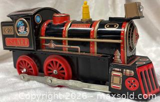 MaxSold Auction: METAL Train Collectible Vintage Tinplate Toy Town Shinsei Mighty Express Train Japan  - Idaho Springs (Colorado, USA) PARTNER MANAGED Estate Sale Online Auction - Idaho Street