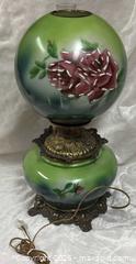 MaxSold Auction: Outstanding Gone with the Wind Oil Lamp with ROSES  - Idaho Springs (Colorado, USA) PARTNER MANAGED Estate Sale Online Auction - Idaho Street