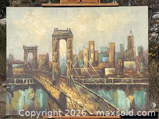MaxSold Auction: San Fransisco Bay Bridge oil Painting - Idaho Springs (Colorado, USA) PARTNER MANAGED Estate Sale Online Auction - Idaho Street