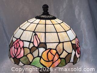 MaxSold Auction: Tiffany Style TALL Roses stained Glass table Lamp - Idaho Springs (Colorado, USA) PARTNER MANAGED Estate Sale Online Auction - Idaho Street