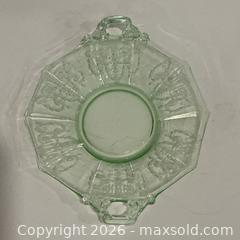 MaxSold Auction: Anchor Hocking Princess Pattern Uranium Glass Handled Dish – Glows - Toronto (Ontario, Canada) SELLER MANAGED Downsizing Online Auction - Esandar Drive (STORAGE)