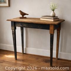 MaxSold Auction: Early Primitive Wood Console Table – Rustic  - Toronto (Ontario, Canada) SELLER MANAGED Downsizing Online Auction - Esandar Drive (STORAGE)