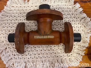 MaxSold Auction: Vintage Industrial Wooden Foundry Mold Pattern – “MORRISON” Brass Label - Toronto (Ontario, Canada) SELLER MANAGED Downsizing Online Auction - Esandar Drive (STORAGE)
