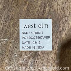 MaxSold Auction: West Elm Carved Wood Drum Side Table / Stool – Mango Wood  - Toronto (Ontario, Canada) SELLER MANAGED Downsizing Online Auction - Esandar Drive (STORAGE)