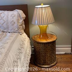 MaxSold Auction: West Elm Carved Wood Drum Side Table / Stool – Mango Wood  - Toronto (Ontario, Canada) SELLER MANAGED Downsizing Online Auction - Esandar Drive (STORAGE)