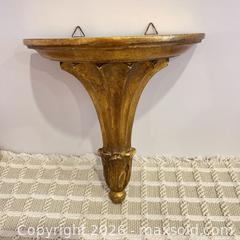 MaxSold Auction: Italian Gilt Wood Wall Bracket / Decorative Shelf – Made in Italy - Toronto (Ontario, Canada) SELLER MANAGED Downsizing Online Auction - Esandar Drive (Storage)