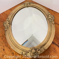 MaxSold Auction: Ornate Oval Gilt Framed Wall Mirror – 24” x 18” - Toronto (Ontario, Canada) SELLER MANAGED Downsizing Online Auction - Esandar Drive (Storage)