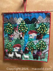 MaxSold Auction: Handmade Peruvian Folk Art Textile – Vintage Wall Hanging 17"H - Campbell (California, USA) SELLER MANAGED Downsizing Online Auction - Dell Avenue 