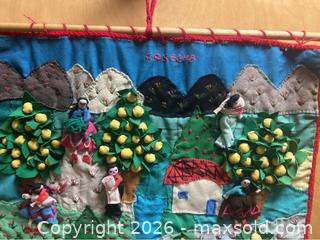 MaxSold Auction: Handmade Peruvian Folk Art Textile – Vintage Wall Hanging 17"H - Campbell (California, USA) SELLER MANAGED Downsizing Online Auction - Dell Avenue 