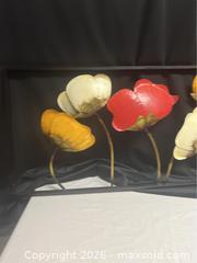 MaxSold Auction: Metal Floral Wall Art – Organic Garden Decor Indoor-Outdoor 31" L - Campbell (California, USA) SELLER MANAGED Downsizing Online Auction - Dell Avenue 
