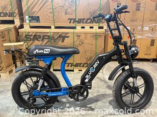 MaxSold Auction: Bluerev Moto81 M750 Electric Bike - Vaughan (Ontario, Canada) SELLER MANAGED Reseller Online Auction - Highway 7 West