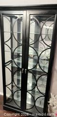 MaxSold Auction: Black Modern China Cabinet with Glass Doors and Shelves - Oklahoma City (Oklahoma, USA) SELLER MANAGED Downsizing Online Auction - Skylark Court
