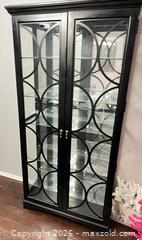 MaxSold Auction: Black Modern China Cabinet with Glass Doors and Shelves - Oklahoma City (Oklahoma, USA) SELLER MANAGED Downsizing Online Auction - Skylark Court