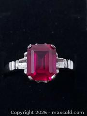 MaxSold Auction: 10K White Gold Ring With Red Stone - Toronto (Ontario, Canada) SELLER MANAGED Estate Sale Online Auction - Swanwick Avenue