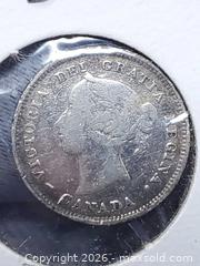 MaxSold Auction: 1888 Canadian Small 5 Cent Coin - 925 Silver - Toronto (Ontario, Canada) SELLER MANAGED Estate Sale Online Auction - Swanwick Avenue